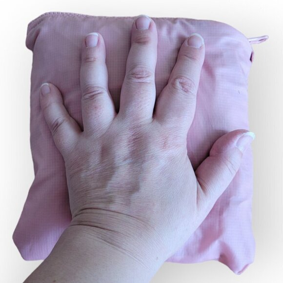 Primark Pink Hooded Packable Travel Raincoat Size S - Picture 5 of 8